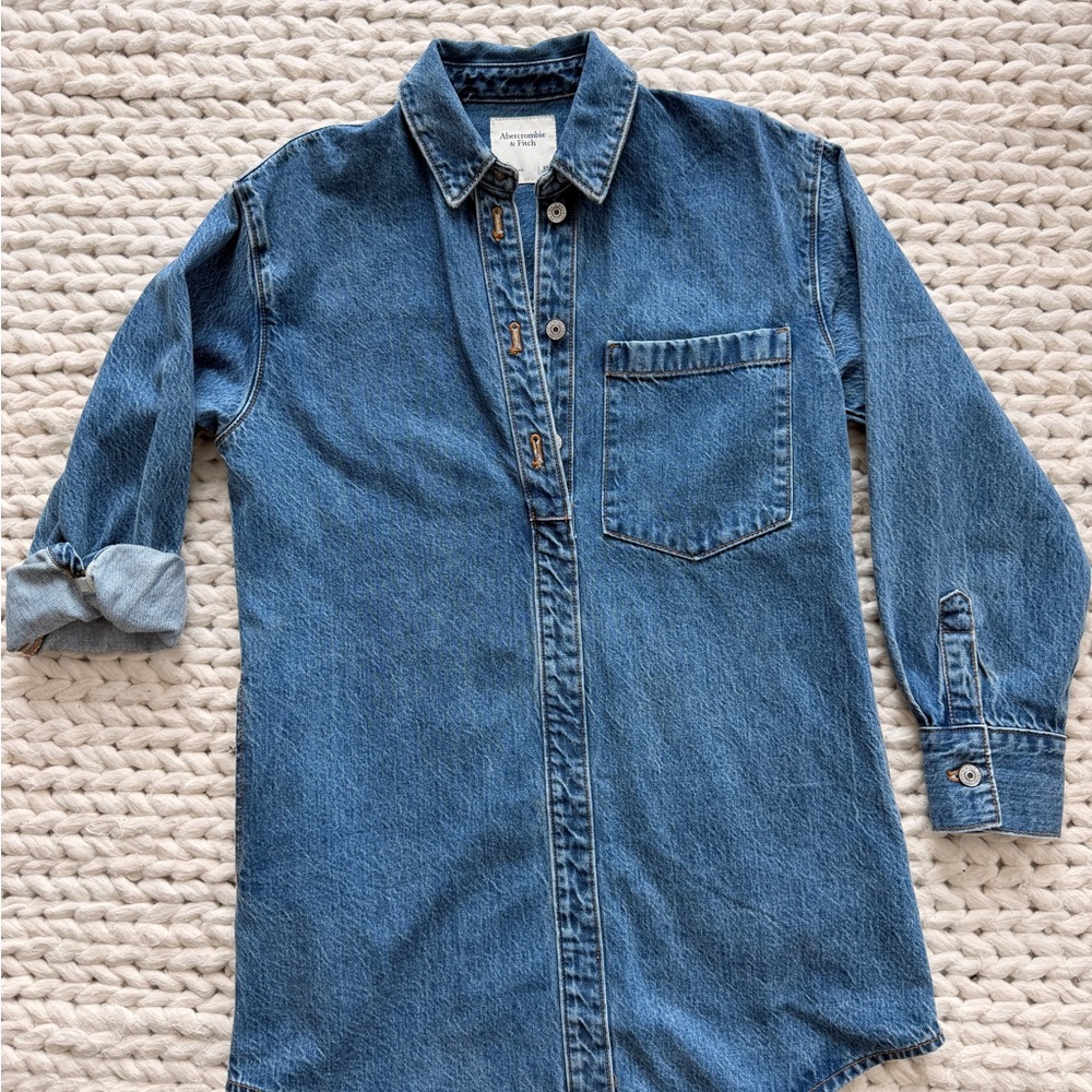 Abercrombie & Fitch Light Blue Denim Jacket